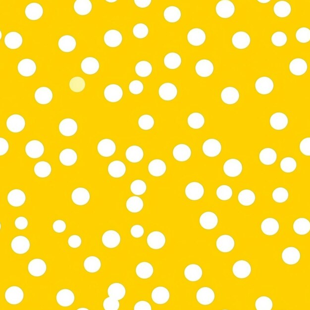 Photo a close up of a yellow and white polka dot pattern generative ai