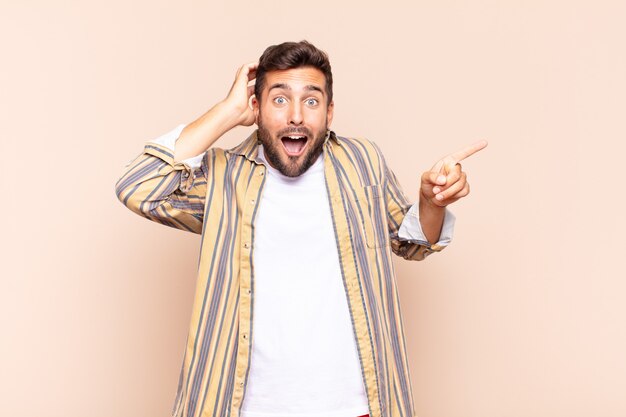 Close up on young man laughing