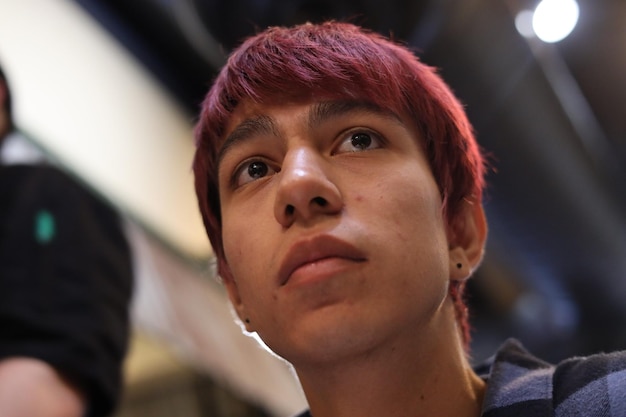 Photo close-up of young man