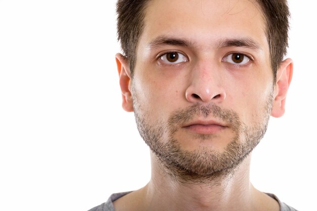 Close up of young man