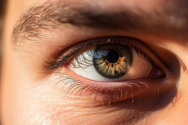 Photo close up of an young mans eye