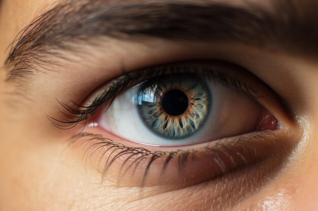 Photo close up of an young mans eye