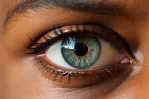 Photo close up of an young mans eye