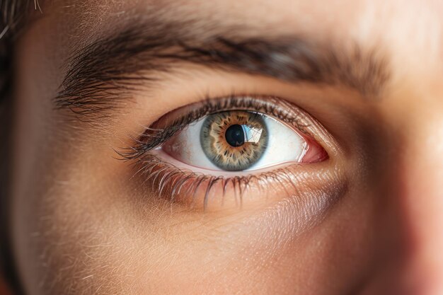 Photo close up of an young mans eye