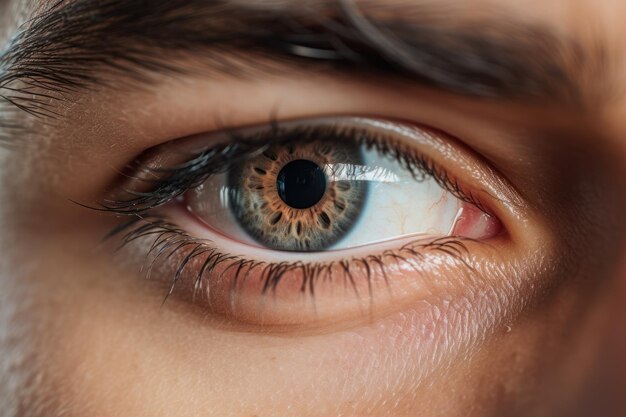 Close up of an young mans eye