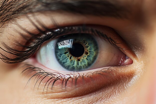 Photo close up of an young mans eye