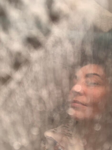 Photo close-up of young woman mental health