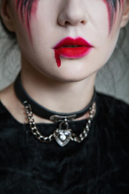 Photo close-up of a young woman