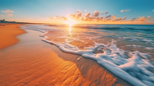 Foto close-up zee zandstrand panoramisch strand landschap