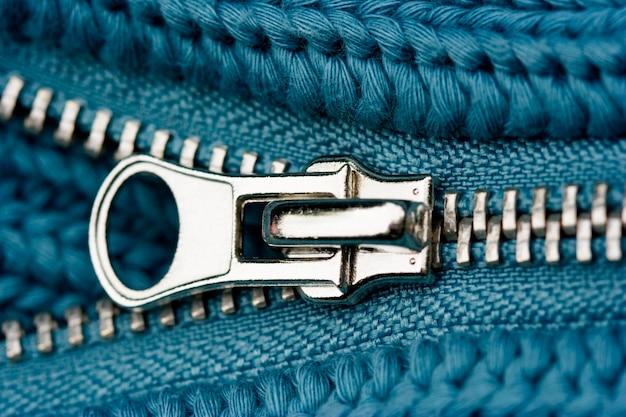 Photo close-up of zipper