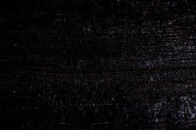 Close-up zwarte en zilveren achtergrondstructuur van verbrand hout