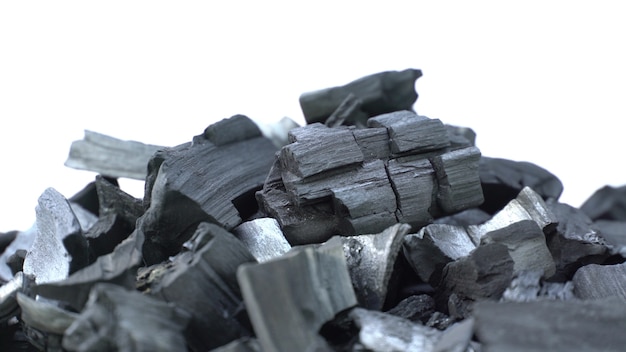 Foto close-up zwarte houtskool achtergrond.