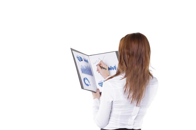 Close upbusiness woman signing a financial document