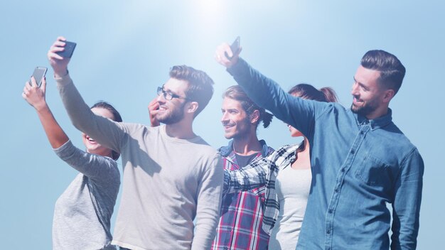 Close-upgoede vrienden die een selfie maken