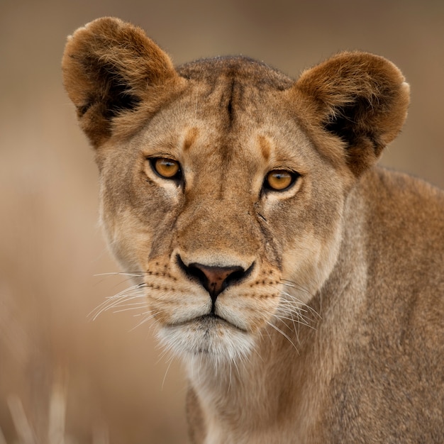 Close-upportret van het Nationale Park van Serengeti, Serengeti, Tanzania, Afrika