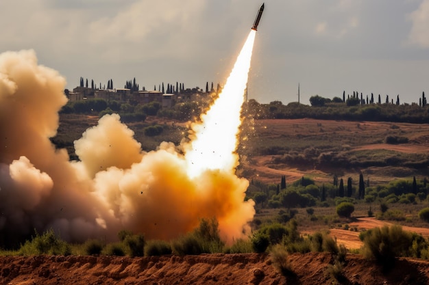 Close-ups van raketwerpers die afvuren tijdens Israëlische militaire operaties