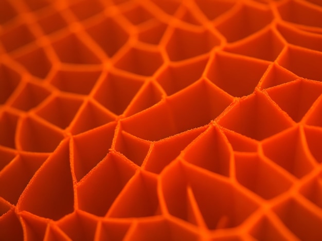 Close view of macro photo of a cut orange