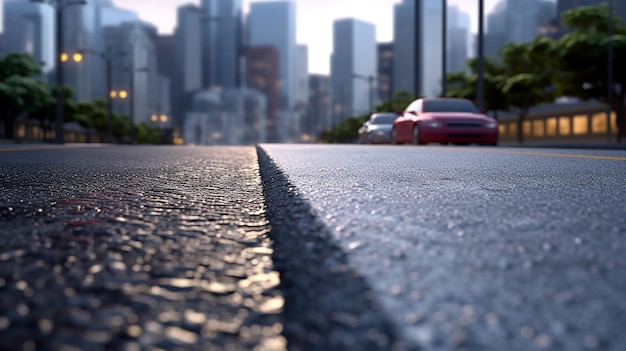 A close view of the road