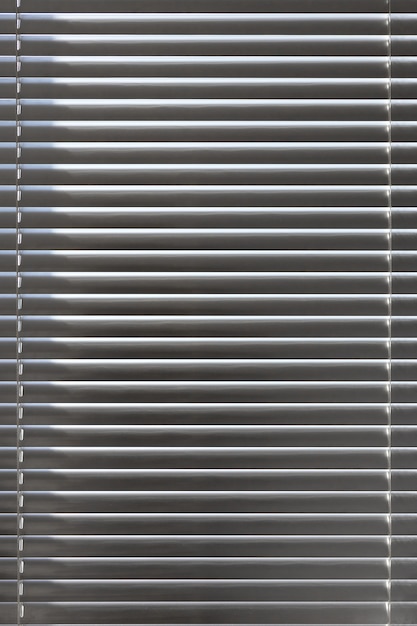 Photo closed aluminium roller blinds background