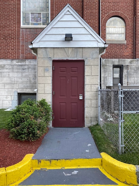 Photo closed door of building