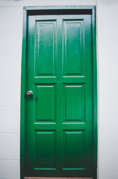 Photo closed door of building