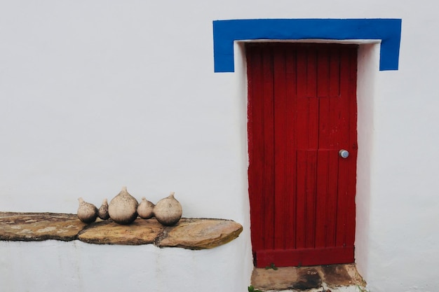 Photo closed door of building