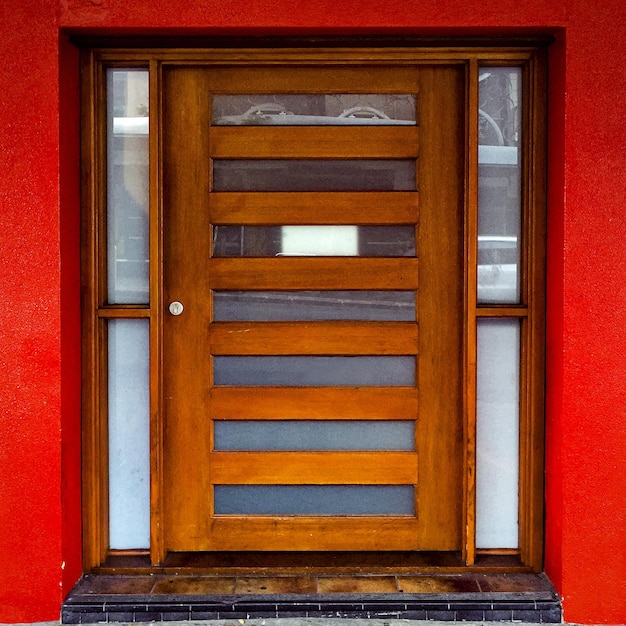 Photo closed door of building