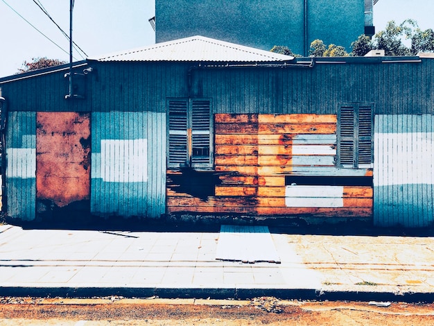 Photo closed door of building