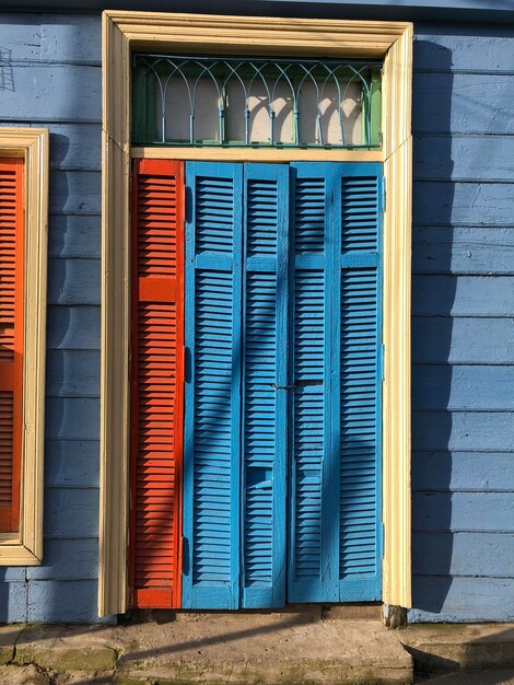 Photo closed door of building