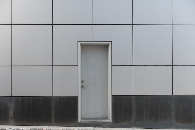 Photo closed door of building