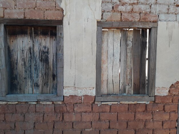 Closed door of old building