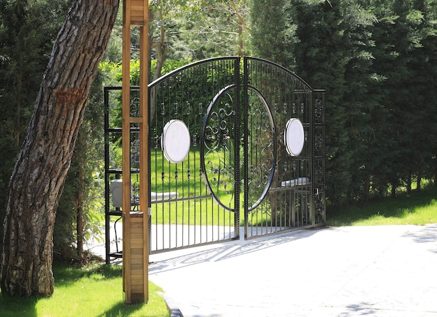 closed gates of a villa