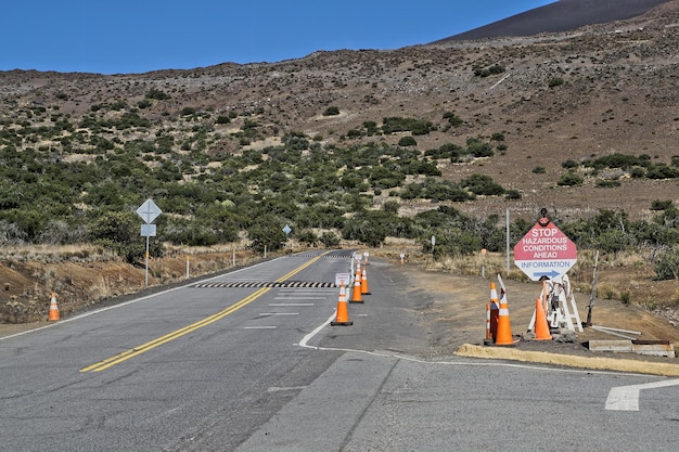 Closed road