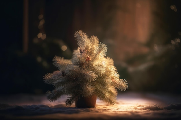 Closed up of Christmas tree and bokeh background Celebration Christmas Day background