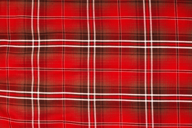 Closed up Texture of tablecloth, gingham pattern in red, white and navy blue, checked pattern