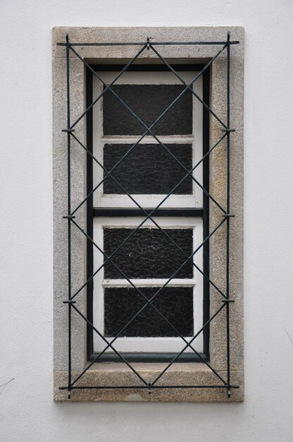 Closed window of building