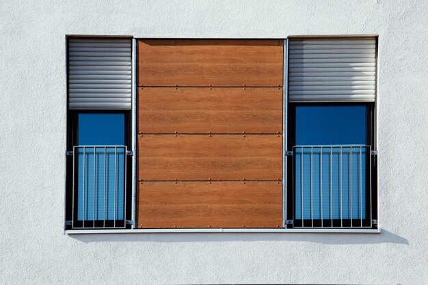 Closed window of building