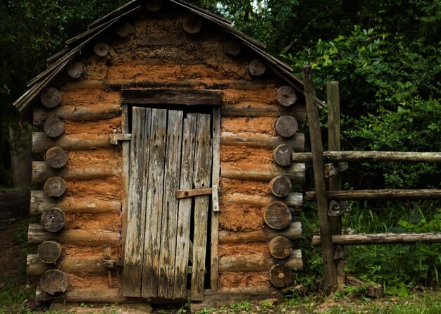 Foto porta di legno chiusa