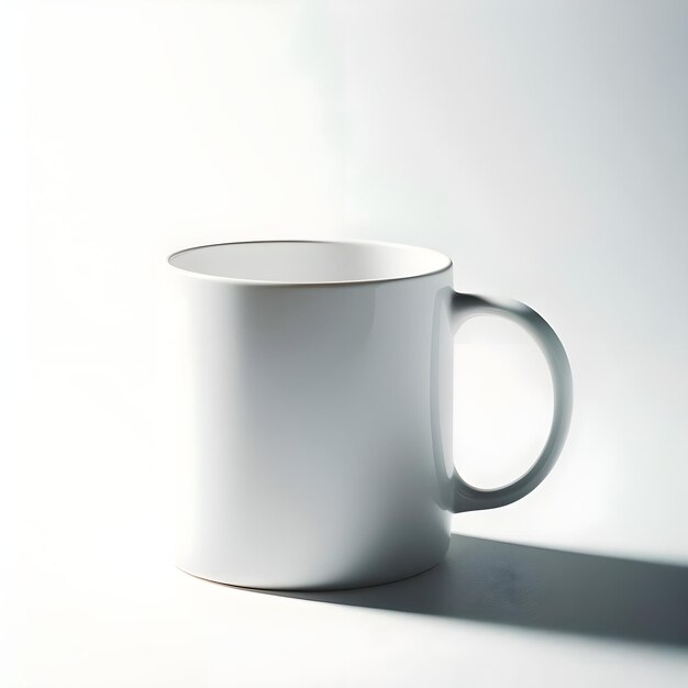 A ClosedUp Shot of A Blank Coffee Mug MockUp