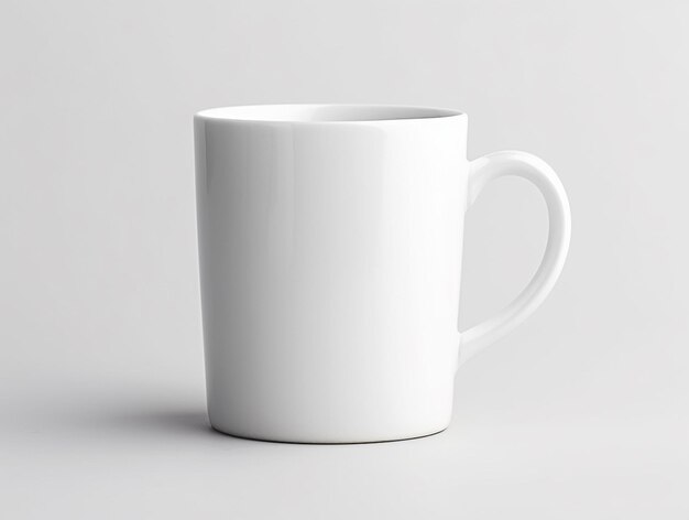 A ClosedUp Shot of A Plain Coffee Mug MockUp