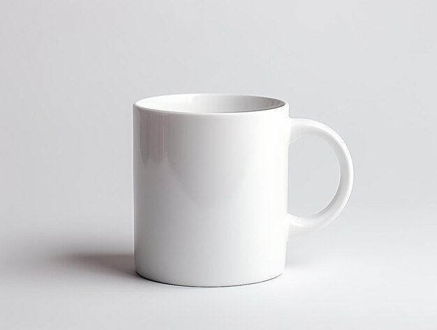 A ClosedUp Shot of A Plain Coffee Mug MockUp