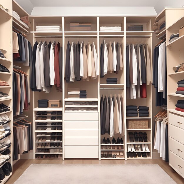 Premium AI Image | Closet design fully detailed ai