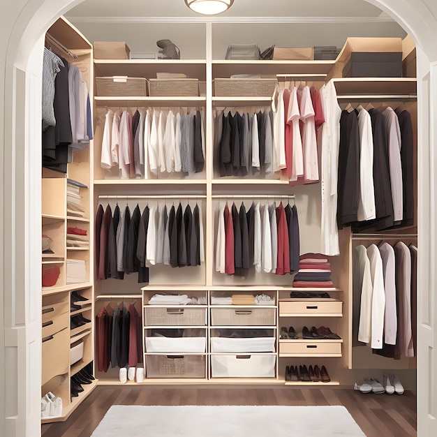 Premium AI Image | Closet design fully detailed ai