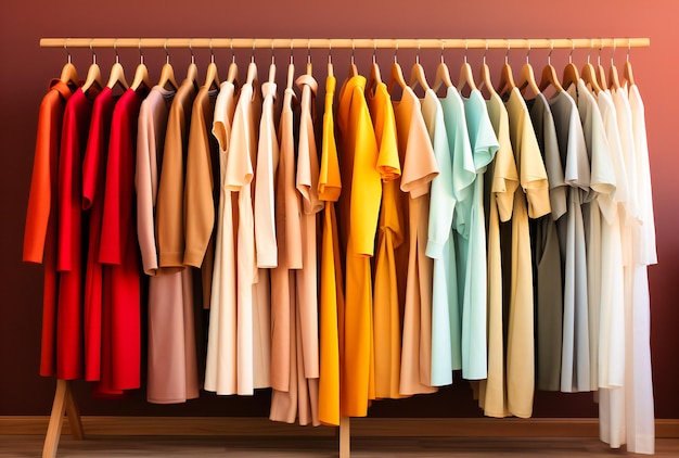 A closet with hangers and many in it