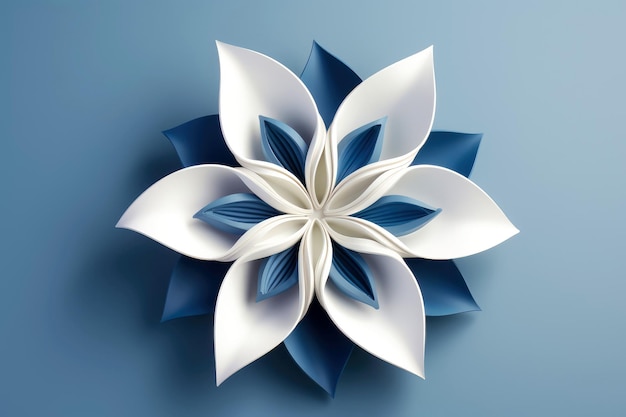 Closeup 3d mockup of beautiful flower with minimal background Generative AI