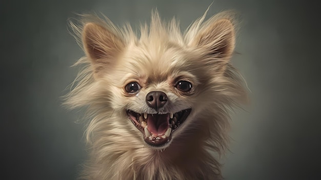 Closeup of angry Chihuahua Generative AI