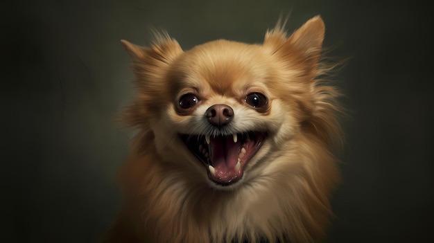 Closeup of angry Chihuahua Generative AI