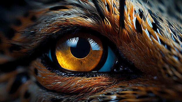 closeup of an animal's eye