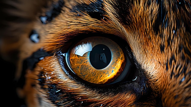 closeup of an animal's eye