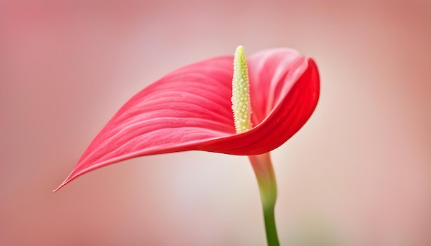 closeup of Anthurium flower with isolated with soft background